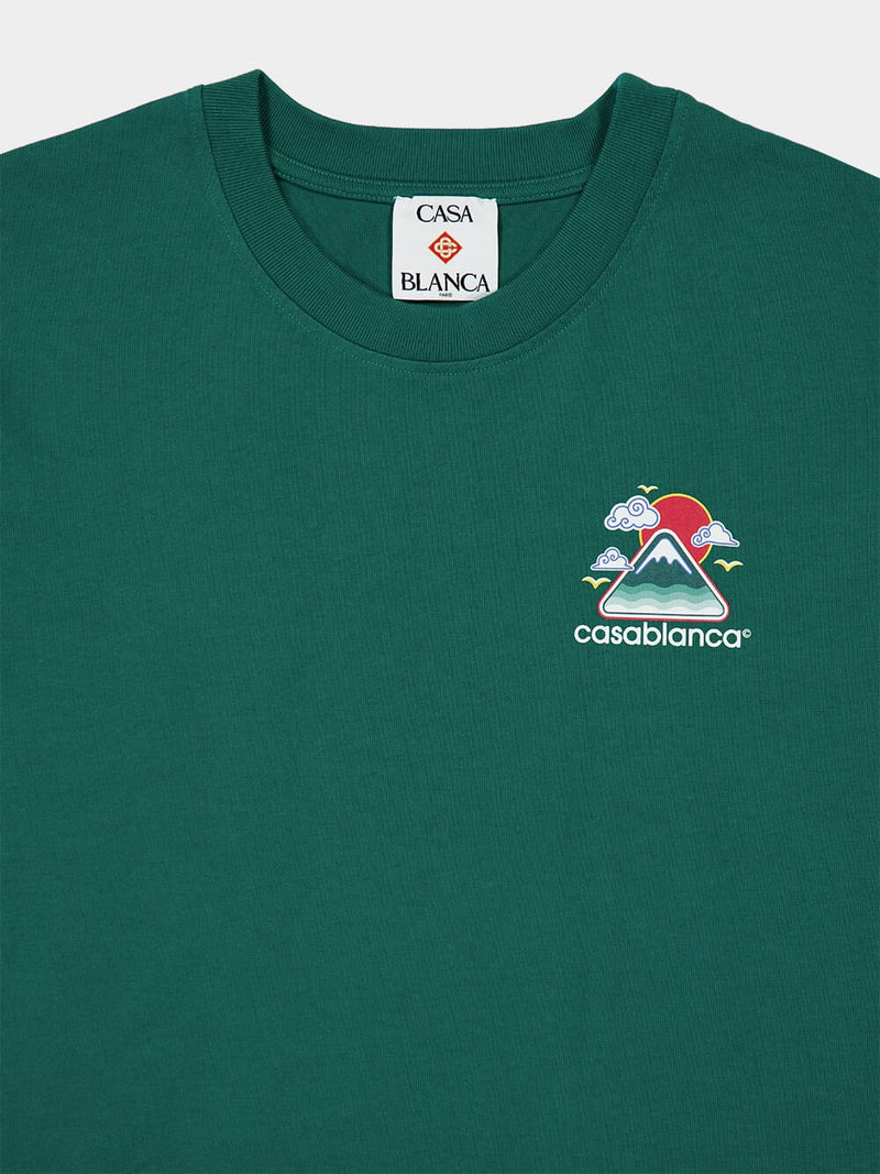 Casablanca - T-shirt Logo Montagne Vert