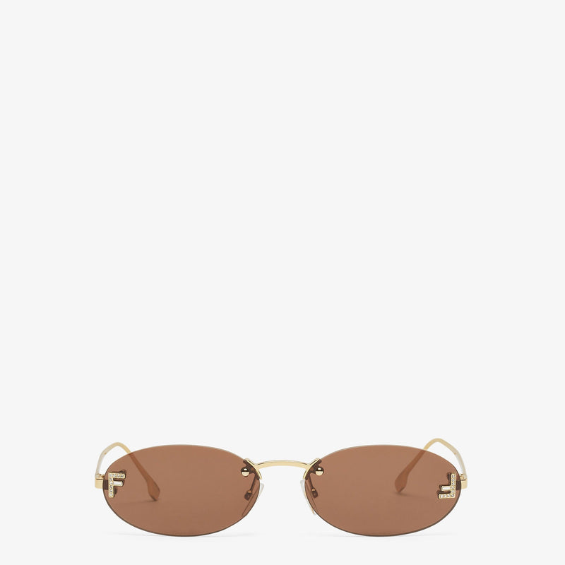 Fendi - Lunettes De Soleil Fendi First Crystal Marron