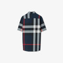 Burberry - Chemise en coton Check Marine
