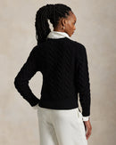 Ralph Lauren - Cardigan torsadé en laine et cachemire Polo Black