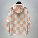 Louis Vuitton - Veste à carreaux Blanc et Orange monogramme
