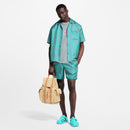 Louis Vuitton - Ensemble SHORT + CHEMISE imprimé Monogram en soie Rose Strawberry Ice