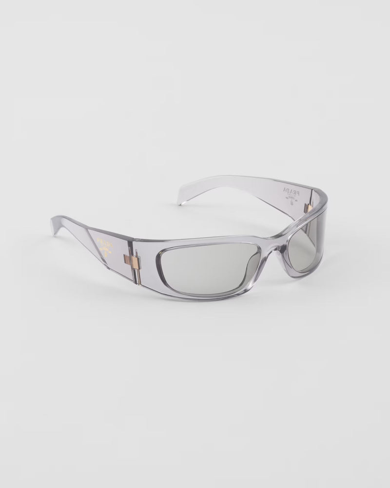 Prada - Lunettes De Soleil Prada Symbole Verres Gris Clair Transparent