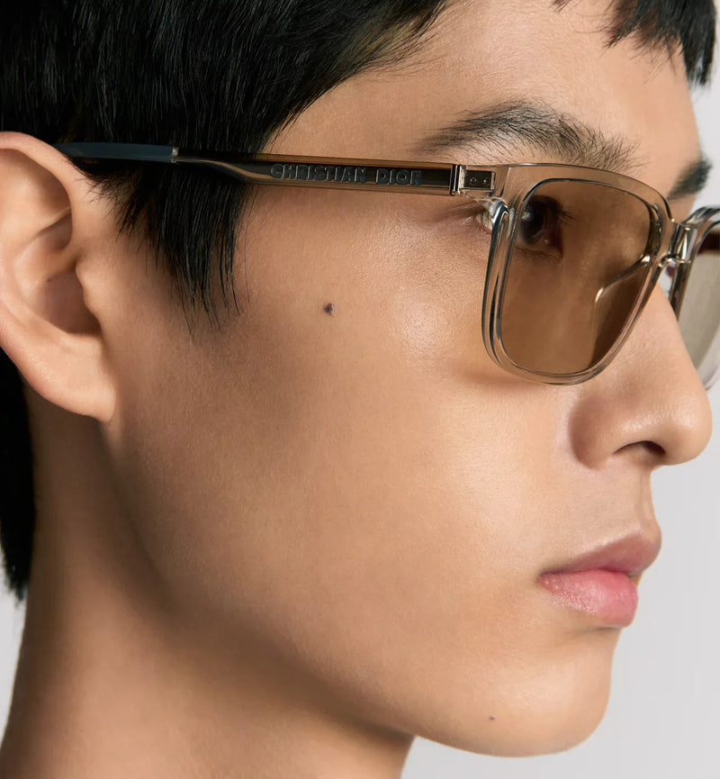 Dior - Lunettes De Soleil DiorTag SU rectangulaires Beige Transparent