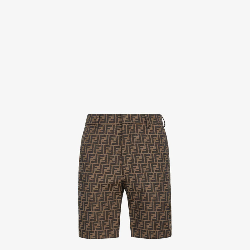 Fendi - Bermuda en tissu Marron