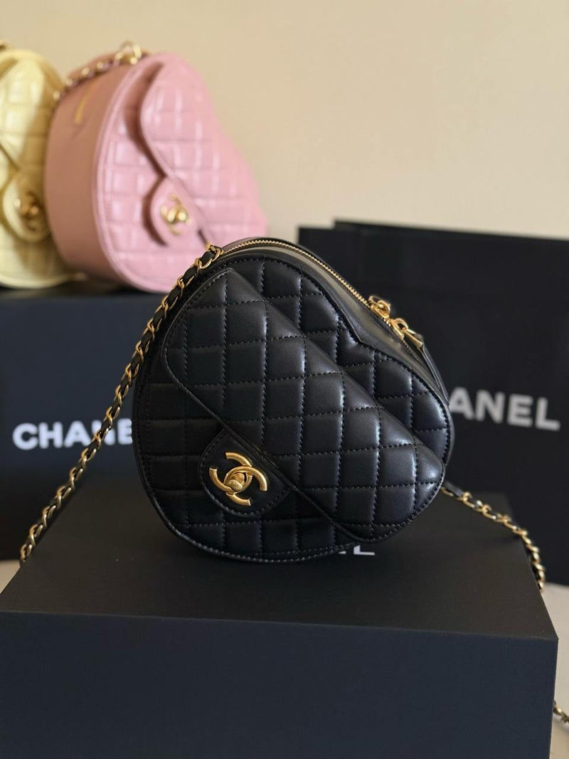 Chanel - Sac à bandoulière 19cm Rose/ Rose Clair/Blanc/Noir/Jaune