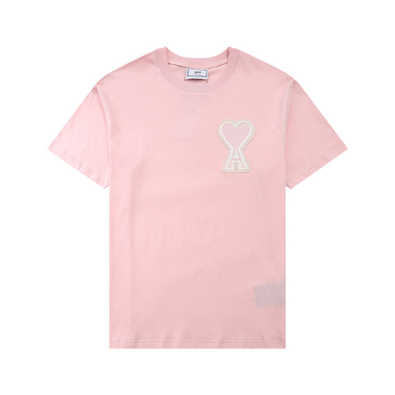 T-shirt Ami Paris Rose Coeur Rose