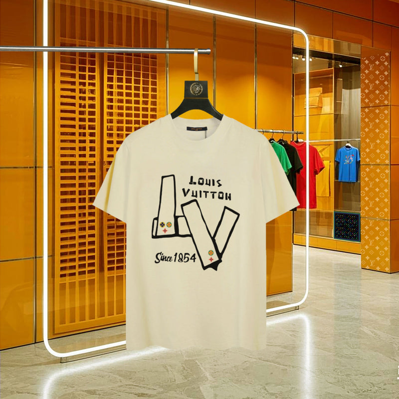 Louis Vuitton - T-shirt manches courtes Signature 1854 Beige