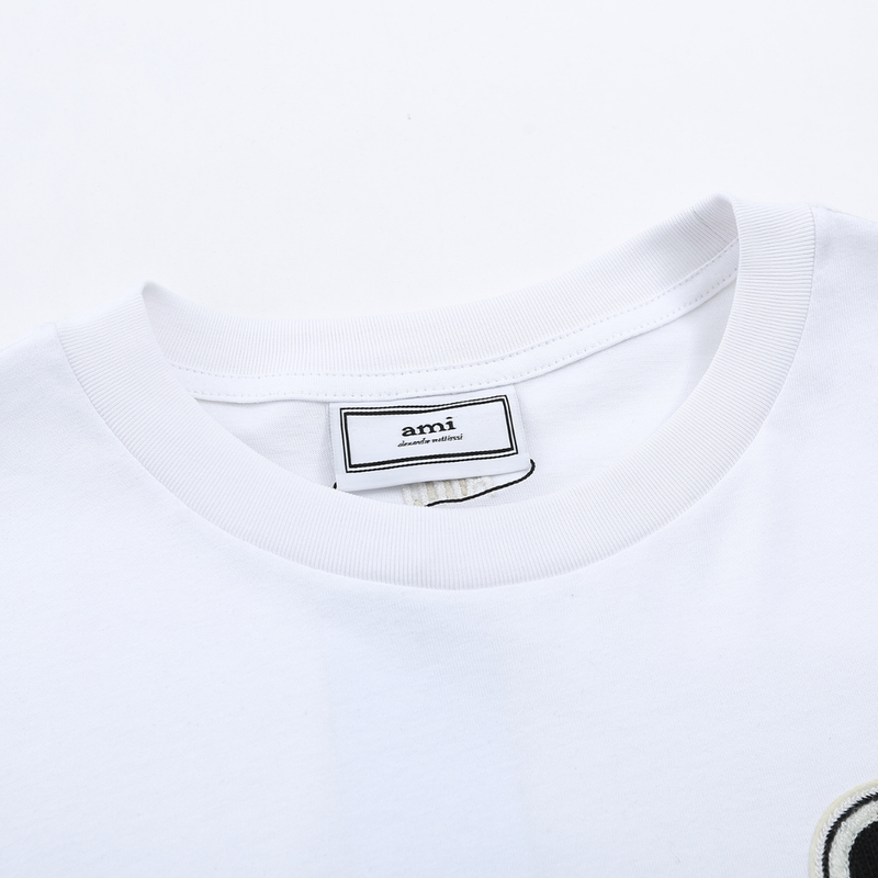 T-shirt Ami Paris Blanc Coeur Noir