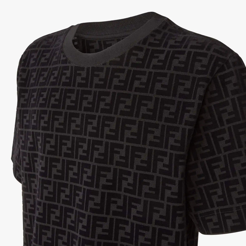 Fendi - T-shirt en piqué FF Noir