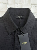 Fendi - Chemise à Manches Courtes avec Motif Monogramme Noir/Noir