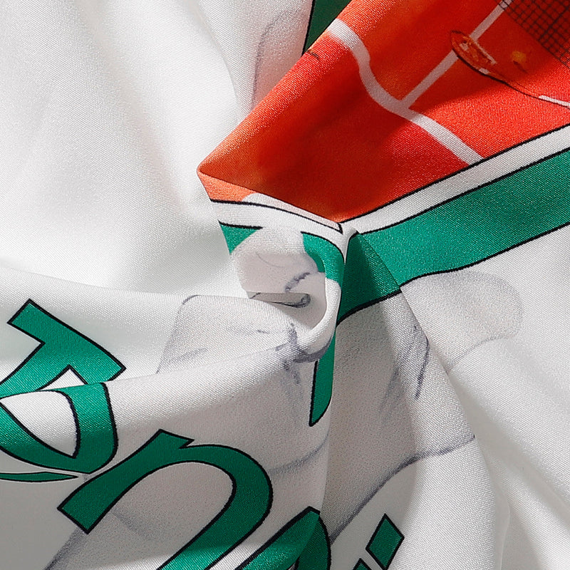 Casablanca Paris - Ensemble CHEMISE + SHORT Tennis Club Blanc/Vert/Bleu