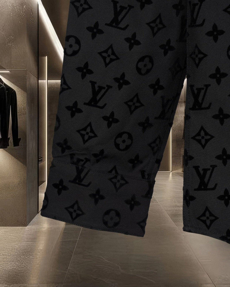 Louis Vuitton - Chemise manches longues motif intégral LV Noir