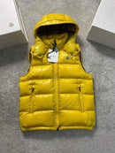 Moncler - Doudoune sans manche avec logo Jaune