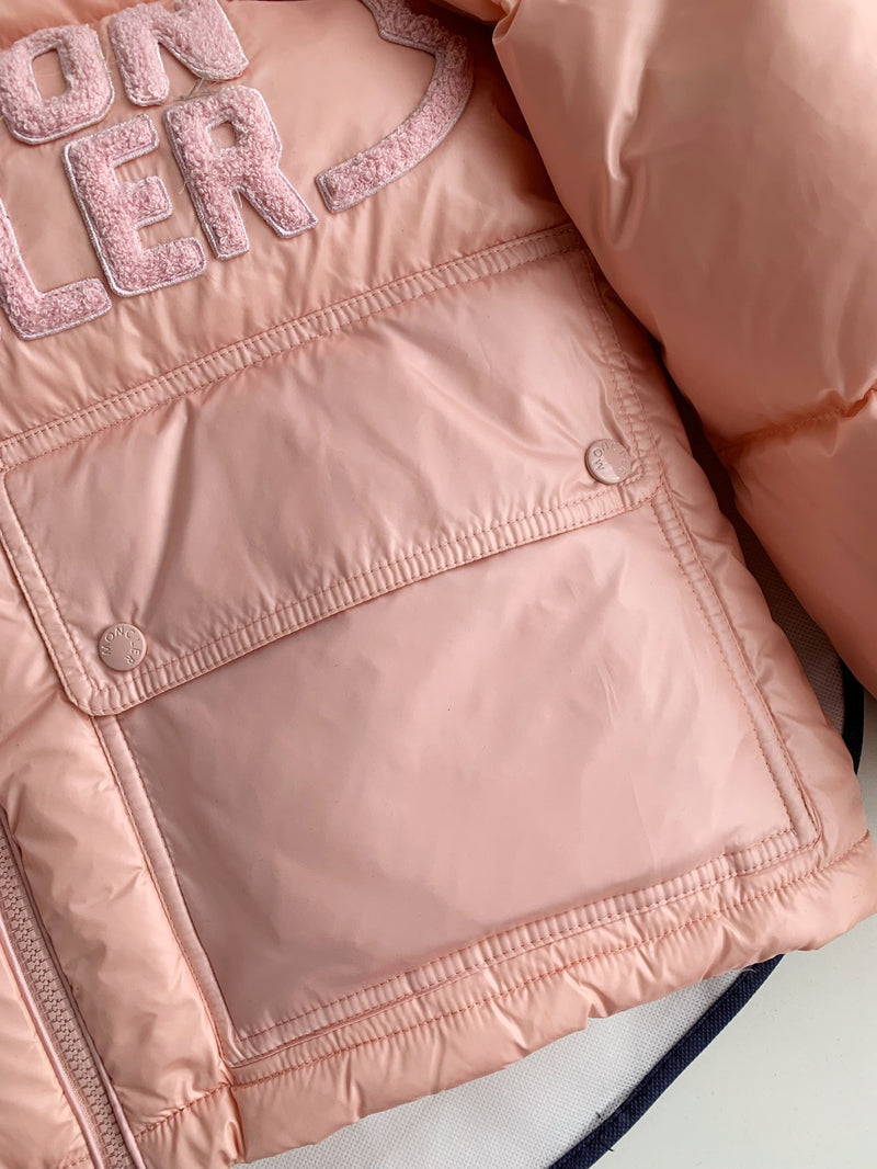 Moncler - Doudoune ABBAYE brodé ‘MONCLER’ Rose Clair F