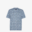 Fendi - T-shirt coton monogram FF Bleu Foncé