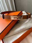 Hermès - Ceinture Kelly 18 Marron