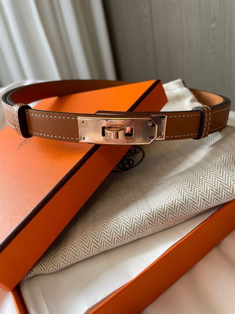 Hermès - Ceinture Kelly 18 Marron