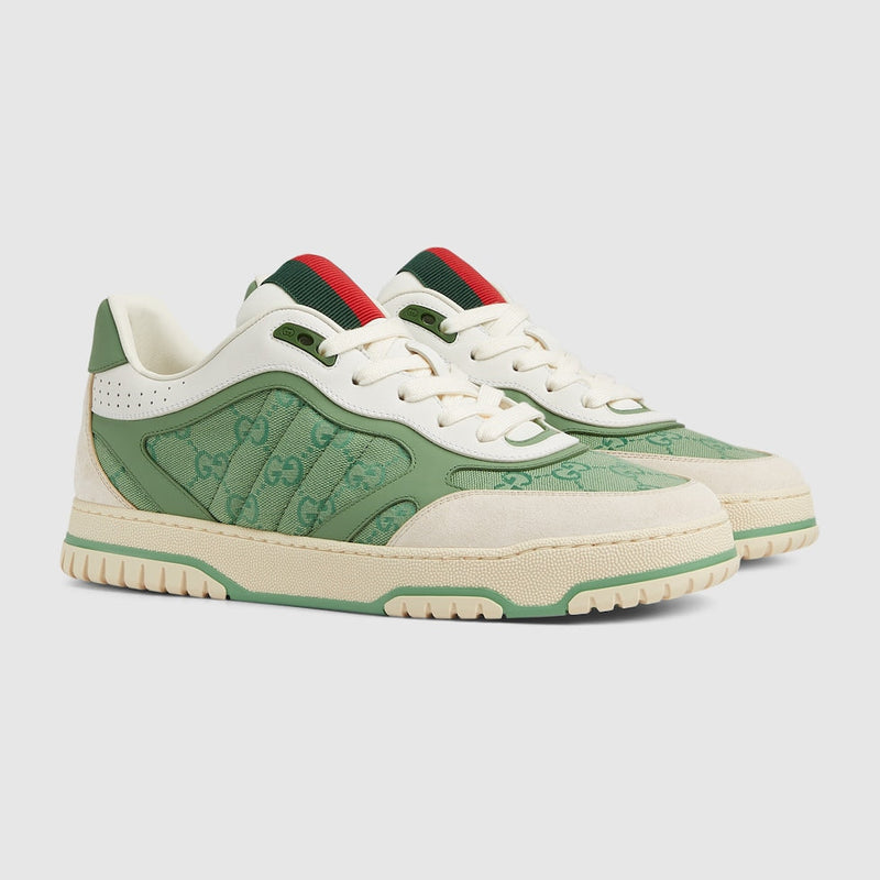 BASKETS GUCCI RE-WEB POUR HOMME Vert Blanc