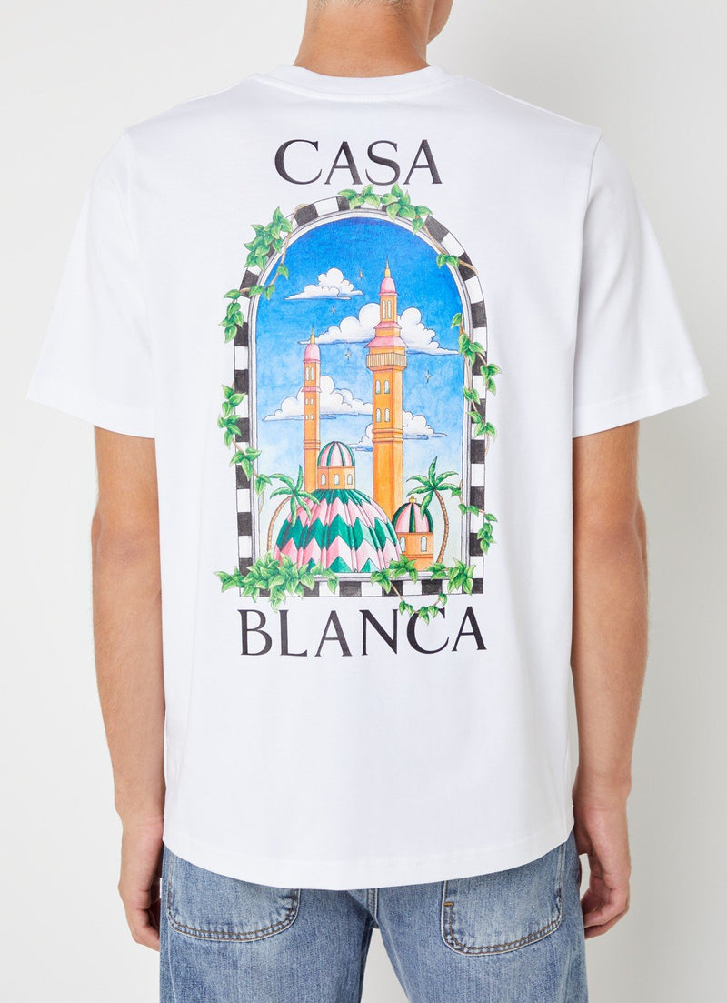 Casablanca - T-shirt logo imprimé Blanc