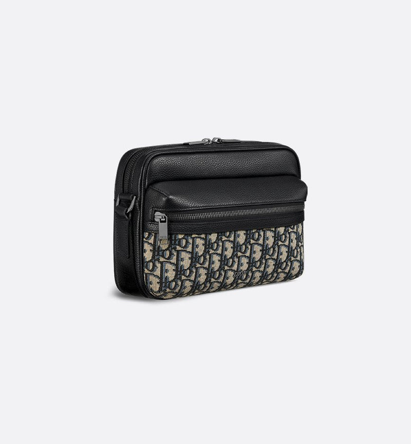 Sac Messenger zippé Rider 2.0 Noir et Beige
