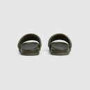 Gucci - Mules en Toile GG Matelassée Vert Foncée