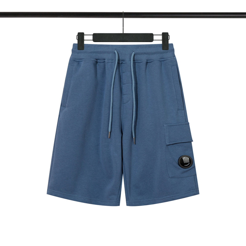 C.P Company - Shorts en coton avec poche latérale - Bleu