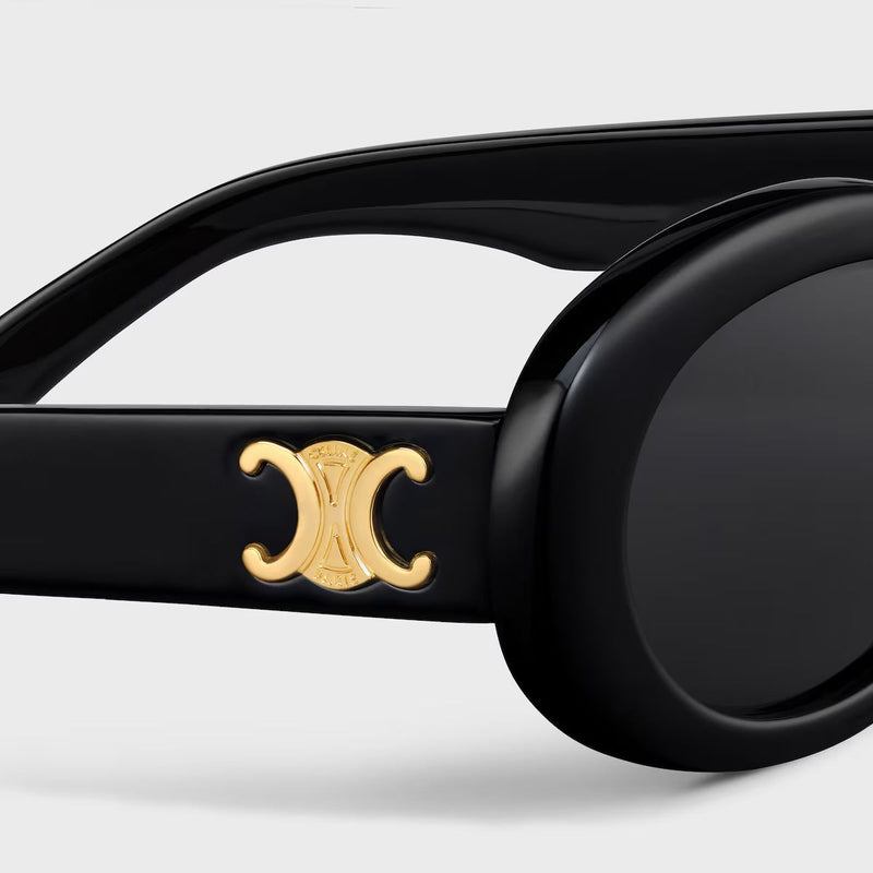 Celine - Lunettes De Soleil Triomphe 01 en Acétate Noir