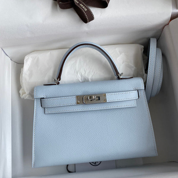 Birkin Bleu verre d'eau 19 cm Bleu glacier