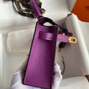 Hermes - Birkin 19 cm  Violet améthyste