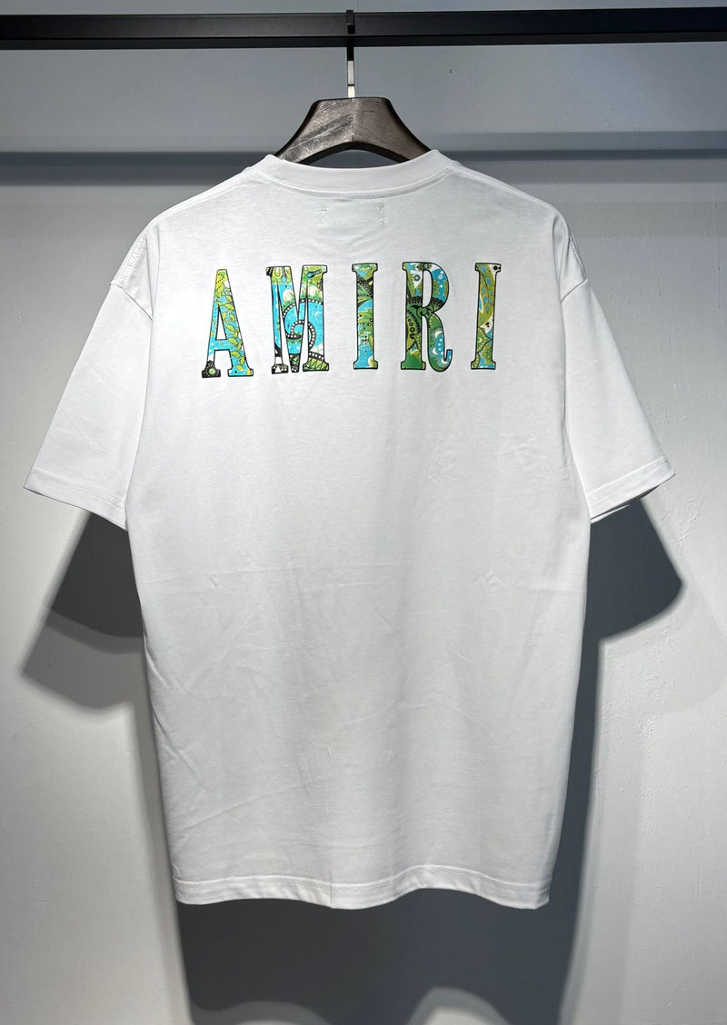 Amiri - T-shirt écriture coloré Blanc