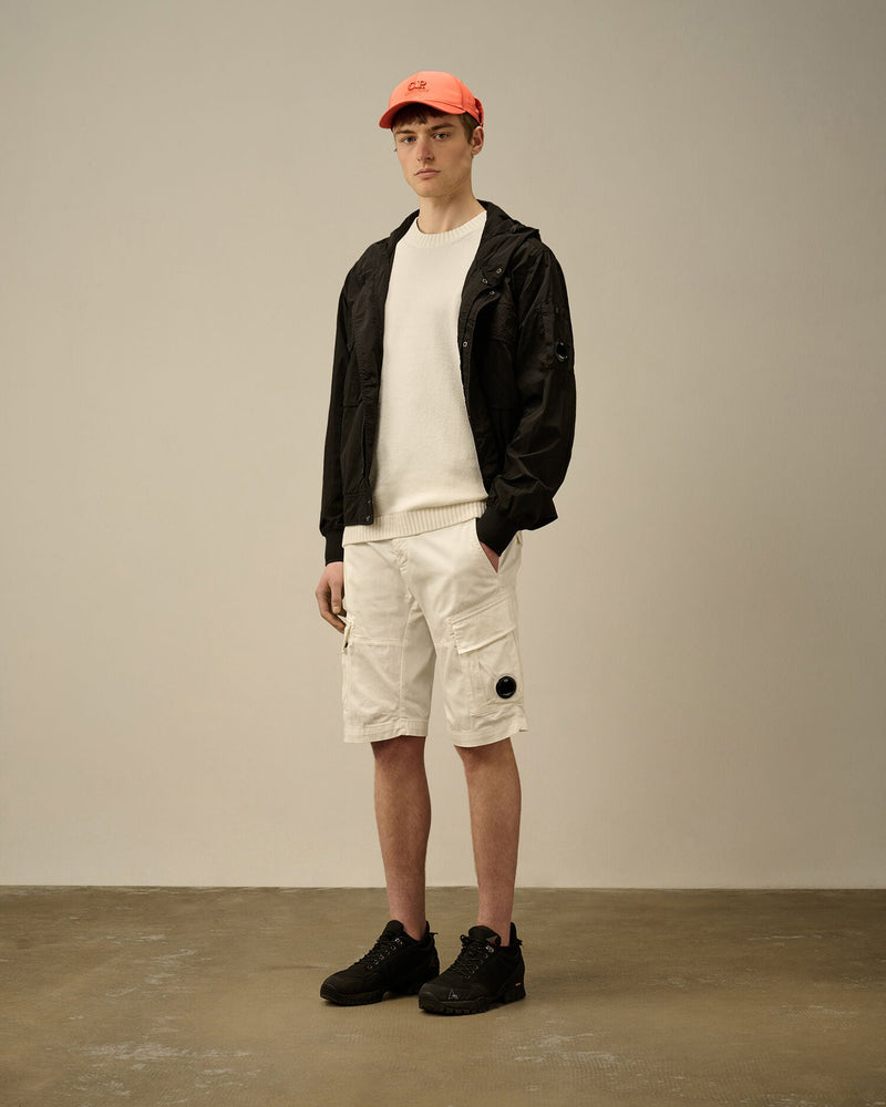 C.P Company - Short Cargo stretch sateen Gauze White