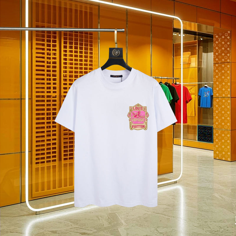 Louis Vuitton - T-shirt manches courtes logo Voyage Blanc