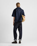 Prada - Chemise à manches courtes en denim selvedge Bleu