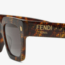 Fendi - Lunettes De Soleil Fendi Roma Marron
