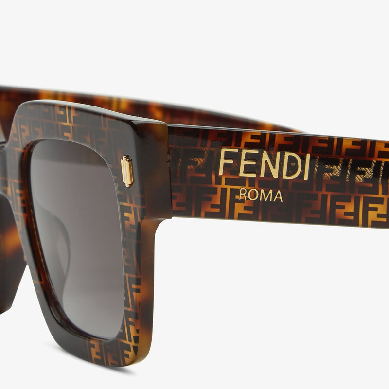Fendi - Lunettes De Soleil Fendi Roma Marron