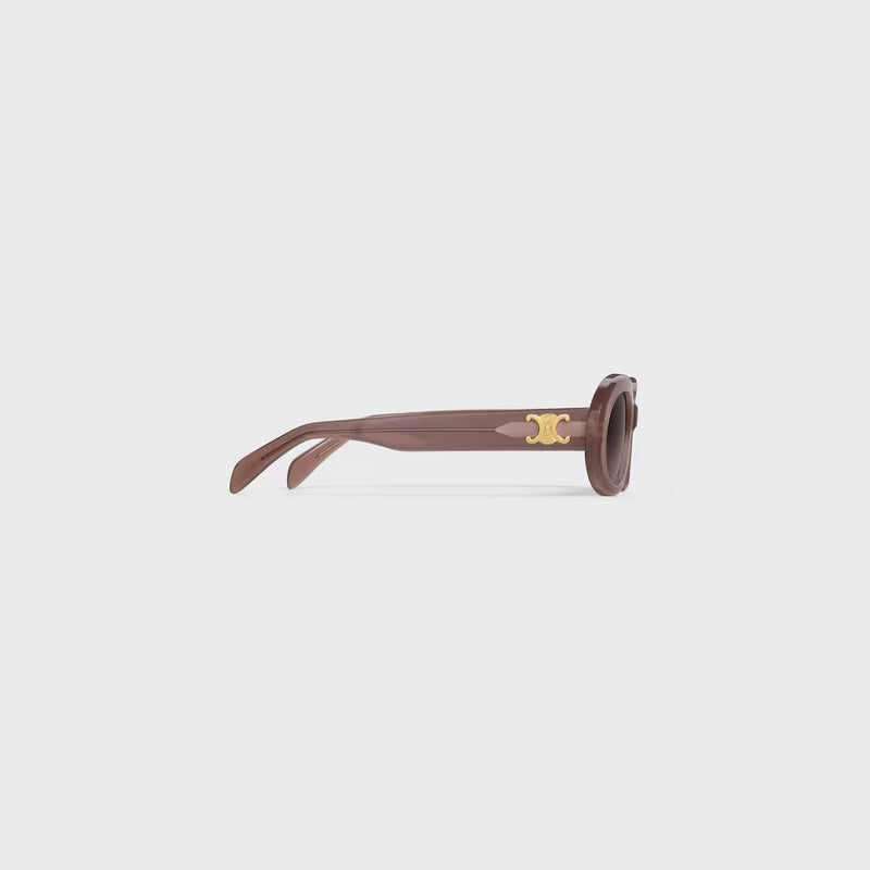 Celine - Lunettes De Soleil Triomphe 01 en Acétate Milky Hazelnut