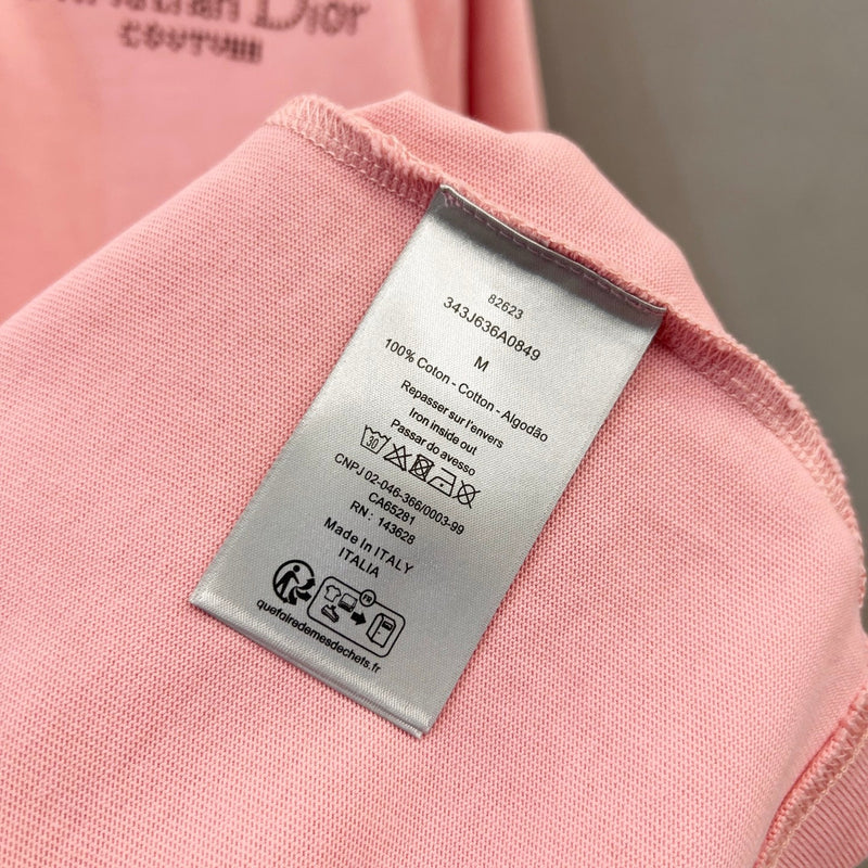 Dior - T-shirt en coton Dior Signature Rose