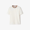 Burberry - T-shirt en coton avec Check Chalk