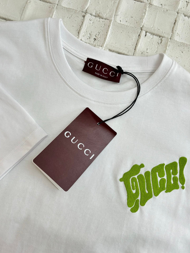 Gucci - T-shirt Gucci imprimé - Blanc et Vert