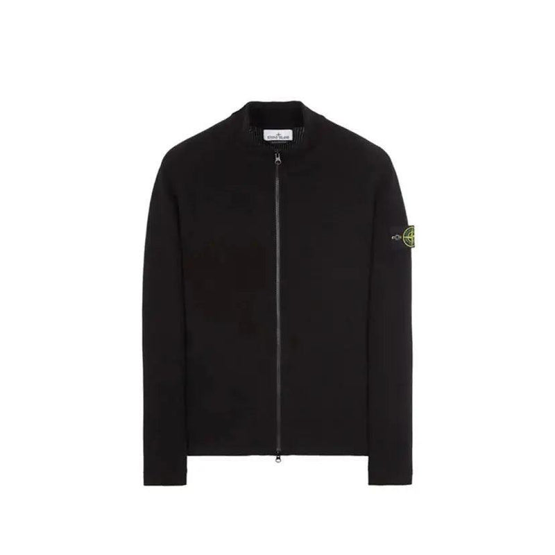 Stone Island - Sweat-shirt zipé Coton Noir