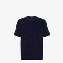 Fendi - T-shirt en piqué FF Bleu