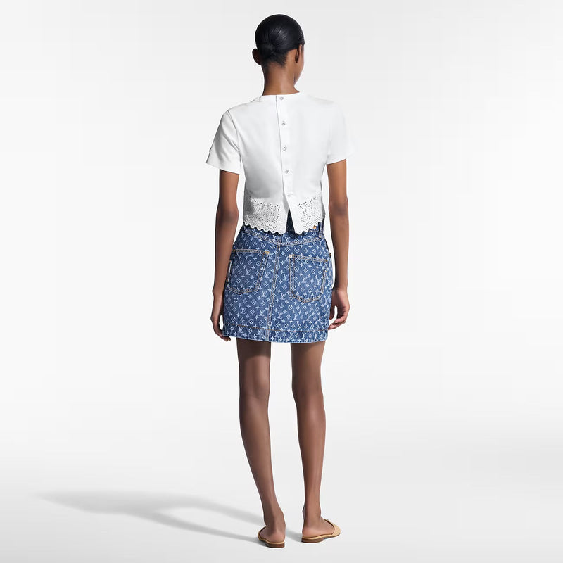 Louis Vuitton - Mini-jupe Monogram Denim