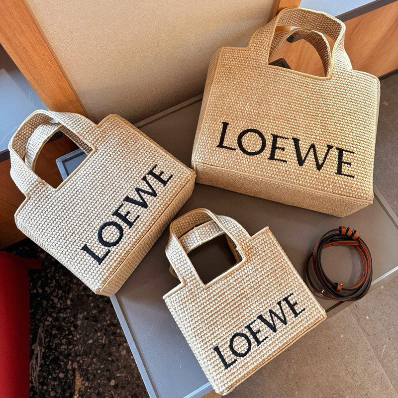 LOEWE - Font Tote Petit en raphia