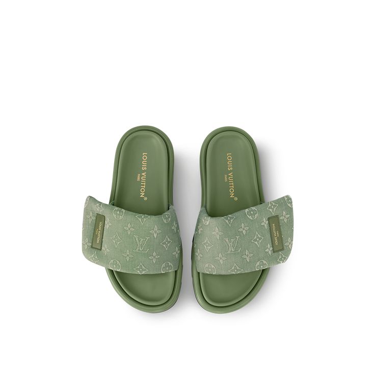 Louis Vuitton - Mule plate confort Pool Pillow Vert