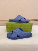 Gucci - Mules en Daim GG Bleu II