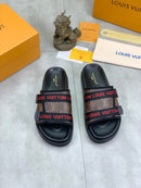 Louis Vuitton - Sandale LV avec bande en toile Marron