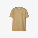 Burberry - T-shirt en coton avec étiquette Flax