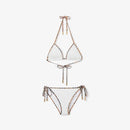Burberry - Haut et Bas de bikini Check Blanc