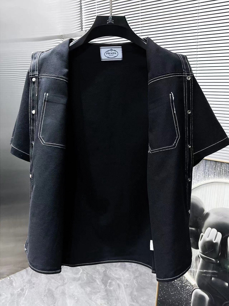 Prada - Ensemble Prada CHEMISE + SHORT en Denim Noir